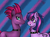 Size: 3244x2398 | Tagged: safe, artist:yumomochan, tempest shadow, twilight sparkle, alicorn, pony, g4, my little pony: the movie, choker, digital art, ear piercing, earring, fanart, high res, jewelry, piercing, spiked choker, twilight sparkle (alicorn)