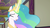 Size: 1920x1080 | Tagged: safe, screencap, princess celestia, g4, my little pony: friendship is magic, school daze, biting, discovery family logo, eyes closed, female, out of context, solo, tongue bite, tongue out