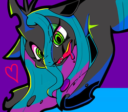 Size: 768x670 | Tagged: safe, artist:asg, queen chrysalis, changeling, g4, female, looking at you, solo