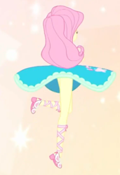 Size: 398x582 | Tagged: safe, screencap, fluttershy, human, equestria girls, equestria girls series, g4, so much more to me, clothes, cropped, cute, dress, female, fluttershy boho dress, legs, pirouette, shoes, shyabetes, skirt, skirt flip, skirt lift