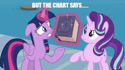 Size: 480x270 | Tagged: safe, edit, edited screencap, screencap, starlight glimmer, twilight sparkle, alicorn, pony, unicorn, g4, school daze, animated, book, book abuse, female, frown, fuck your rulebook, gif, glare, gritted teeth, image macro, mare, meme, nostalgia critic, punch, raised hoof, slapping, spread wings, talking, twilight sparkle (alicorn), water, wide eyes, wings