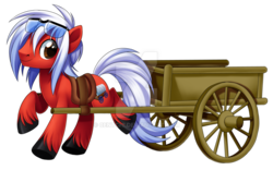 Size: 1024x638 | Tagged: safe, artist:centchi, oc, oc only, oc:axel rose, earth pony, pony, cart, glasses, male, simple background, solo, stallion, transparent background, watermark