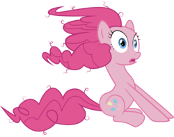 Size: 3847x3030 | Tagged: safe, artist:br-david, pinkie pie, earth pony, pony, a friend in deed, g4, female, high res, mare, messy mane, shocked, simple background, sitting, solo, transparent background, vector