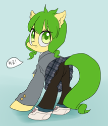 Size: 500x583 | Tagged: safe, artist:shusu, oc, oc only, earth pony, pony, clothes, korean, solo