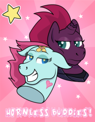 Size: 1001x1277 | Tagged: safe, artist:littletigressda, tempest shadow, pony, unicorn, g4, my little pony: the movie, female, hornless unicorn, mare, princess pony head, spoiler, spoilers for another series, star vs the forces of evil