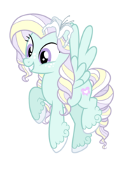 Size: 1280x1812 | Tagged: safe, artist:guzzlord, oc, oc only, oc:lilysong, pegasus, pony, female, flower, flower in hair, lily (flower), magical lesbian spawn, magical threesome spawn, mare, multiple parents, offspring, parent:cloudchaser, parent:flitter, parent:vapor trail, simple background, solo, transparent background, unshorn fetlocks