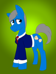 Size: 3000x4000 | Tagged: safe, artist:chelseawest, oc, oc only, oc:alan halsey, earth pony, pony, clothes, green background, high res, male, simple background, solo, stallion, suit