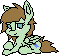 Size: 59x56 | Tagged: safe, artist:lofis, oc, oc only, oc:mint chocolate, pegasus, pony, female, looking at you, lying down, mare, paint.net, pixel art, simple background, solo, transparent background