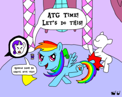 Size: 1000x800 | Tagged: safe, artist:bjdazzle, rainbow dash, rarity, g4, atg 2017, carousel boutique, fabric, let's do this, mannequin, newbie artist training grounds, spool