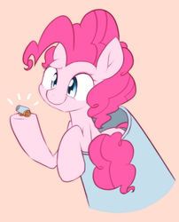 Size: 828x1024 | Tagged: safe, artist:akainu_pony, pinkie pie, earth pony, pony, g4, school daze, female, mare, party cannon, ponk, pony cannonball, simple background, smiling, solo, the world's smallest party cannon
