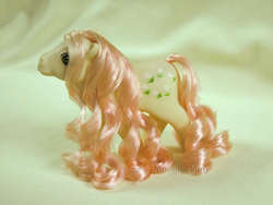 Size: 768x576 | Tagged: safe, posey, earth pony, pony, g1, curly hair, irl, long mane, long tail, merchandise, photo, toy