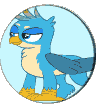 Size: 96x108 | Tagged: safe, artist:misstoxicslime, gallus, griffon, g4, school daze, animated, male, simple background, solo, transparent background