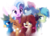 Size: 2876x2086 | Tagged: safe, artist:freeedon, gallus, ocellus, sandbar, silverstream, smolder, yona, changedling, changeling, classical hippogriff, dragon, griffon, hippogriff, pony, yak, g4, school daze, season 8, alternate hairstyle, commission, cute, diaocelles, diastreamies, eyes closed, featured image, female, floppy ears, gallabetes, glowing, grin, group, group photo, high res, hug, lidded eyes, looking at you, male, pale belly, sandabetes, simple background, smiling, smirk, smolderbetes, spread wings, squee, student six, sweet dreams fuel, white background, wings, yonadorable