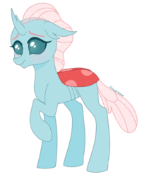 Size: 940x1170 | Tagged: safe, artist:fioweress, ocellus, changedling, changeling, g4, school daze, female, raised hoof, simple background, smiling, solo, transparent background