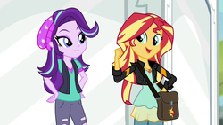 Size: 1280x720 | Tagged: safe, screencap, starlight glimmer, sunset shimmer, equestria girls, equestria girls specials, g4, mirror magic, geode of empathy