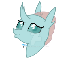 Size: 1024x1024 | Tagged: safe, artist:splashsart, ocellus, g4, school daze, female, simple background, solo, watermark, white background