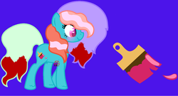 Size: 1379x744 | Tagged: safe, artist:emmausbam, oc, oc only, oc:neon lights, pony, needs more saturation, offspring, parent:cheese sandwich, parent:pinkie pie, parents:cheesepie, solo