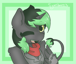 Size: 800x676 | Tagged: safe, artist:synnibear03, oc, oc only, anthro, solo