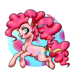 Size: 1000x1000 | Tagged: safe, artist:f0x1e, pinkie pie, earth pony, pony, g4, female, simple background, solo, transparent background