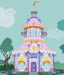 Size: 797x921 | Tagged: safe, artist:selenaede, g4, carousel boutique, no pony, ponyville, tree