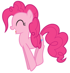 Size: 6462x6792 | Tagged: safe, artist:estories, pinkie pie, earth pony, pony, g4, absurd resolution, female, happy, pronking, simple background, solo, transparent background, vector