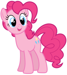 Size: 5311x5955 | Tagged: safe, artist:estories, pinkie pie, earth pony, pony, g4, absurd resolution, cute, diapinkes, female, happy, mare, open mouth, simple background, solo, transparent background, vector