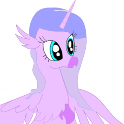 Size: 500x500 | Tagged: safe, artist:wonderschwifty, derpibooru exclusive, oc, oc only, oc:lily feathers, classical hippogriff, hippogriff, hybrid, .svg available, not silverstream, recolor, simple background, smiling, solo, svg, transparent background, vector