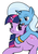 Size: 322x459 | Tagged: safe, artist:dekomaru, edit, trixie, twilight sparkle, pony, unicorn, tumblr:ask twixie, g4, ask, cropped, female, lesbian, pregnant, ship:twixie, shipping, tumblr