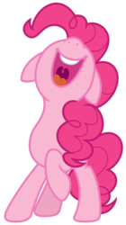 Size: 4076x7255 | Tagged: safe, artist:estories, pinkie pie, earth pony, pony, g4, absurd resolution, female, floppy ears, happy, nose in the air, simple background, solo, transparent background, uvula, vector, volumetric mouth