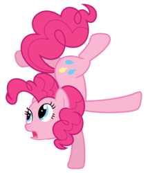 Size: 7264x8500 | Tagged: safe, artist:estories, pinkie pie, earth pony, pony, g4, absurd resolution, female, simple background, solo, standing, standing on one leg, transparent background, vector