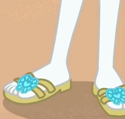Size: 715x680 | Tagged: safe, edit, screencap, rarity, equestria girls, equestria girls series, g4, lost and found, cropped, feet, flip-flops, legs, pictures of legs, sandals, solo