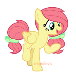 Size: 1750x1750 | Tagged: safe, artist:crayoncreates, oc, oc only, pegasus, pony, adoptable, base used, bow, female, freckles, hair ribbon, mare, offspring, parent:big macintosh, parent:fluttershy, parents:fluttermac, simple background, solo, tail bow, transparent background