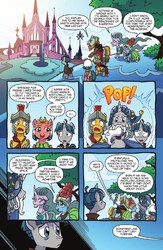 Size: 795x1222 | Tagged: safe, artist:tonyfleecs, idw, official comic, flash magnus, meadowbrook, mistmane, rockhoof, somnambula, star swirl the bearded, stygian, earth pony, pegasus, pony, unicorn, g4, legends of magic, spoiler:comic, spoiler:comiclom12, castle, castle of the royal pony sisters, curved horn, damnatio memoriae, female, horn, implied princess celestia, implied princess luna, implied royal sisters, kindness, male, mare, pillars of equestria, preview, sad, speech bubble, stallion, teleportation, tempting fate, unperson, woobie