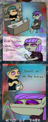 Size: 800x2031 | Tagged: safe, artist:grinwild, maud pie, pony, g4, alcohol, clothes, comic, dialogue, pun