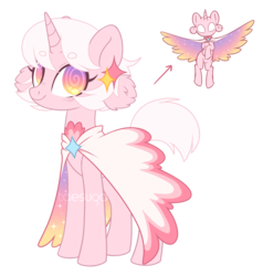 Size: 2489x2620 | Tagged: safe, artist:hawthornss, oc, oc only, oc:wonder, original species, pony, unicorn, cape, clothes, cute, female, hair accessory, high res, looking at you, simple background, smiling, solo, transparent background, wingding eyes, witchfae