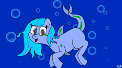 Size: 1280x720 | Tagged: safe, artist:gamer-shy, oc, oc only, original species, shark pony, swimming, underwater