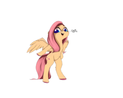 Size: 4000x3200 | Tagged: dead source, safe, artist:miokomata, fluttershy, pegasus, pony, belly button, bipedal, casual nudity, cute, fangs, female, freckles, mare, nudity, shyabetes, simple background, smiling, solo, transparent background