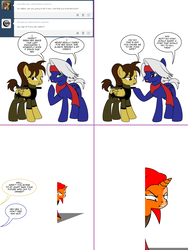 Size: 1204x1604 | Tagged: safe, artist:dekomaru, oc, oc only, oc:danzo, oc:fuma, oc:hattori, earth pony, pegasus, pony, unicorn, tumblr:ask twixie, ask, comic, female, male, mare, stallion, tumblr