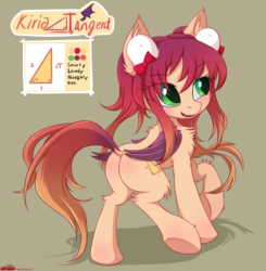 Size: 1556x1588 | Tagged: safe, artist:orang111, oc, oc only, oc:kiria tangent, bat pony, pony, bat pony oc, butt, butt blush, female, plot, reference sheet, solo