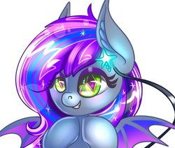 Size: 494x419 | Tagged: safe, artist:theneithervoid, oc, bat pony, pony, bat pony oc, simple background, white background, wingding eyes