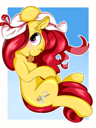 Size: 3000x4000 | Tagged: safe, artist:saralien, oc, oc only, oc:lorraine, pony, blushing, cute, hat, solo