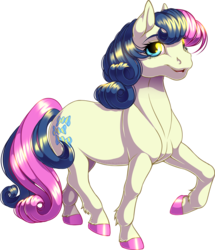 Size: 1589x1849 | Tagged: safe, artist:kittehkatbar, bon bon, sweetie drops, earth pony, pony, g4, colored hooves, female, hoers, looking at you, mare, raised hoof, realistic anatomy, realistic horse legs, simple background, smiling, solo, transparent background