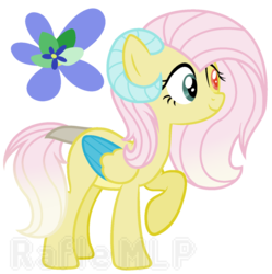 Size: 1024x1030 | Tagged: safe, artist:rafle-mlp-mc-yt-45, oc, oc only, oc:minty bloom, hybrid, heterochromia, interspecies offspring, offspring, parent:discord, parent:fluttershy, parents:discoshy, raised hoof, simple background, solo, transparent background
