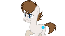 Size: 2200x1236 | Tagged: safe, alternate version, artist:rsa.fim, edit, edited screencap, part of a set, screencap, oc, oc only, oc:crash bash, earth pony, pony, male, ponyville, raised hoof, scar, simple background, solo, transparent background, vector