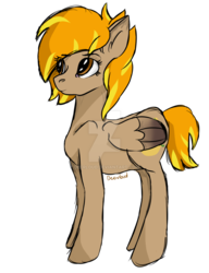 Size: 1024x1331 | Tagged: safe, artist:deerloud, oc, oc only, oc:scout, pegasus, pony, female, mare, simple background, solo, transparent background, watermark