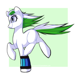 Size: 1024x1024 | Tagged: safe, artist:chloeprice228, oc, oc only, earth pony, pony, abstract background, female, mare, running, solo, windswept mane