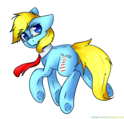 Size: 1024x989 | Tagged: safe, artist:chloeprice228, oc, oc only, oc:solareyn elinor, earth pony, pony, floppy ears, glasses, looking back, necktie, simple background, solo, transparent background