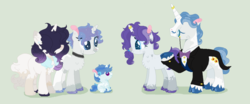 Size: 1024x427 | Tagged: safe, artist:versionsofme, fancypants, rarity, oc, g4, family, female, male, offspring, parent:fancypants, parent:rarity, parents:raripants, ship:raripants, shipping, straight