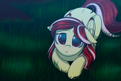 Size: 1024x683 | Tagged: safe, artist:whitehershey, oc, oc only, oc:rose palette, pegasus, pony, female, mare, prone, solo