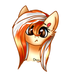 Size: 3000x3000 | Tagged: safe, artist:chloeprice228, oc, oc only, oc:silver, earth pony, pony, bust, cute, female, high res, looking at you, mare, portrait, simple background, solo, transparent background